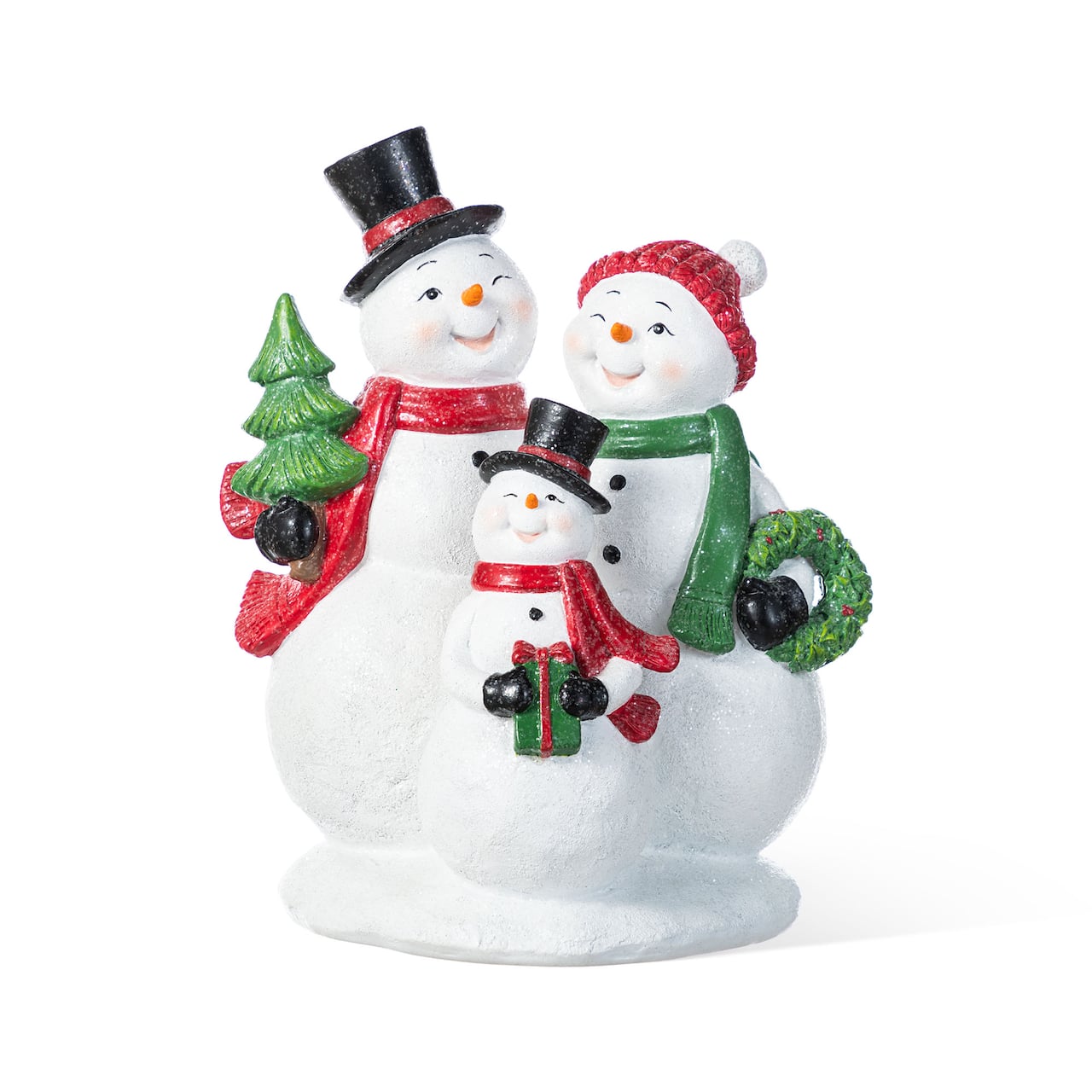 Glitzhome® 10.25" Christmas Resin Snowman Family Table Decor
